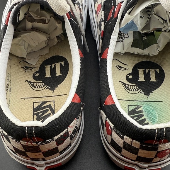 Unisex Vans IT House Of Terror Pennywise Horror Movie Check Shoes - Picture 4 of 7
